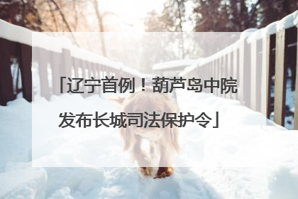 辽宁首例！葫芦岛中院发布长城司法保护令